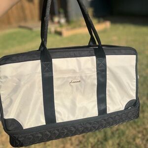 Loveook Black and Cream Duffel Bag